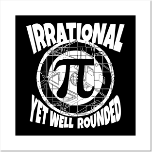 Irrational Yet Well Rounded Pi Day Symbol Posters and Art